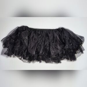 Amscan Black Ruffled Tutu Whimsigoth Goth Emo Cosplay Mini Skirt, OS